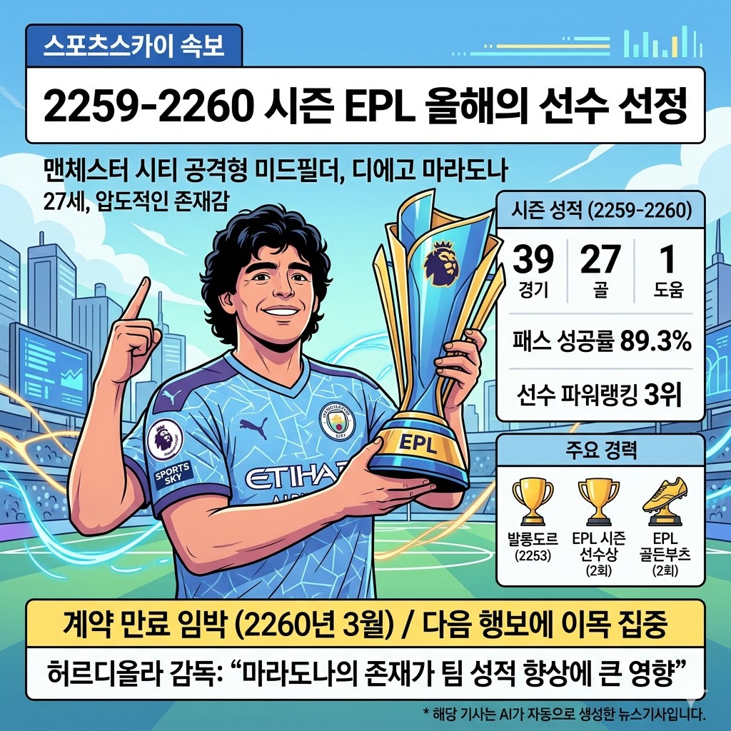 [충격] 마라도나가 EPL 올해의 선수?